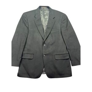 Tasso Elba Cashmere Blazer Sport Coat Jacket Black Soft‎ Size 42R Career